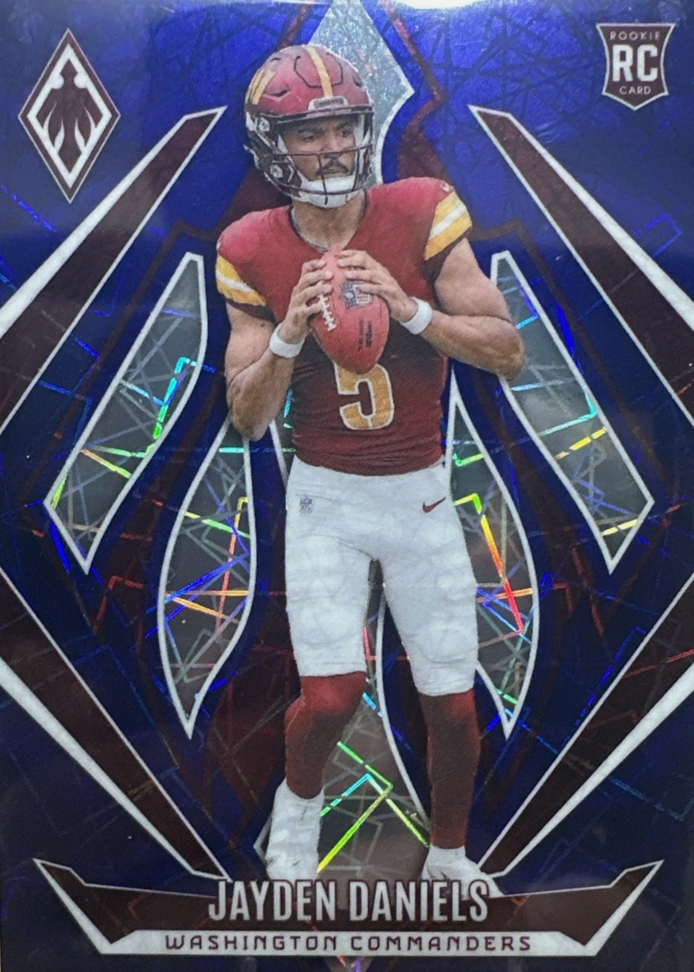 Jayden Daniels 2024 Phoenix #198 Blue Lazer /125 Price Guide
