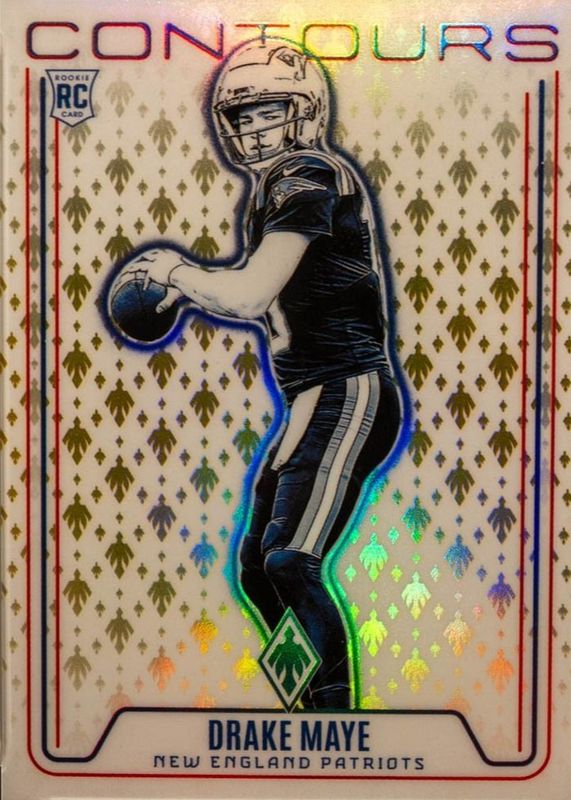 Drake Maye 2024 Phoenix #CON-DME Contours - Gold /10 Rookie RAW