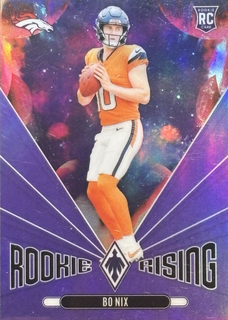 Bo Nix 2024 Phoenix #RR-BNX Rookie Rising - Purple Price Guide - Sports ...