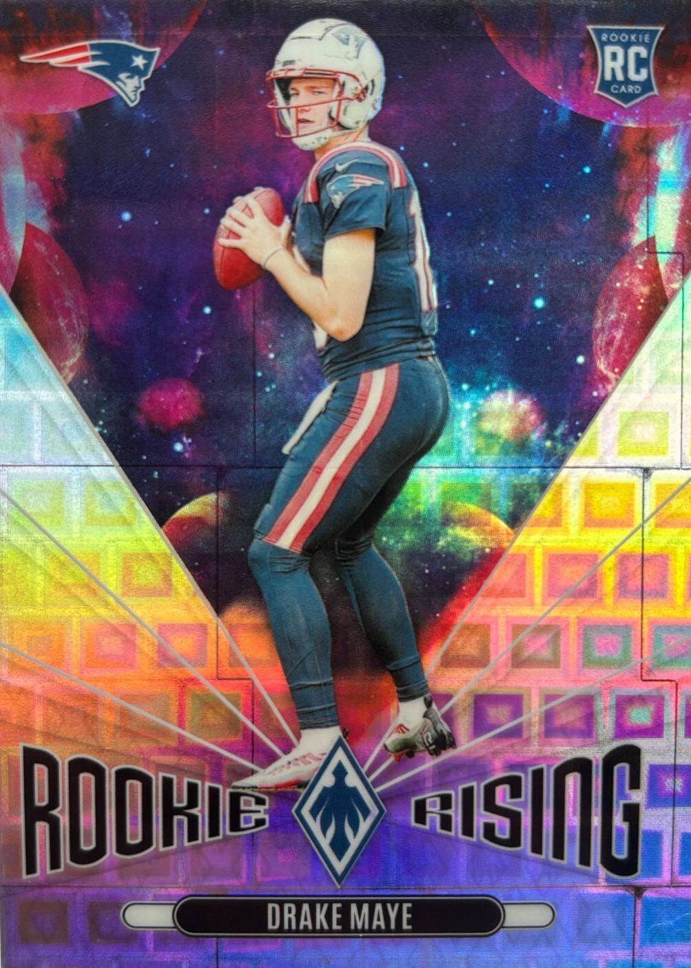 Drake Maye 2024 Phoenix #RR-DME Rookie Rising - Pandora Price Guide ...