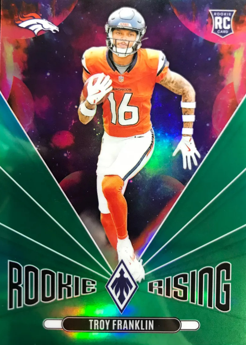 Troy Franklin 2024 Phoenix #RR-TFN Rookie Rising - Green /25 Price ...