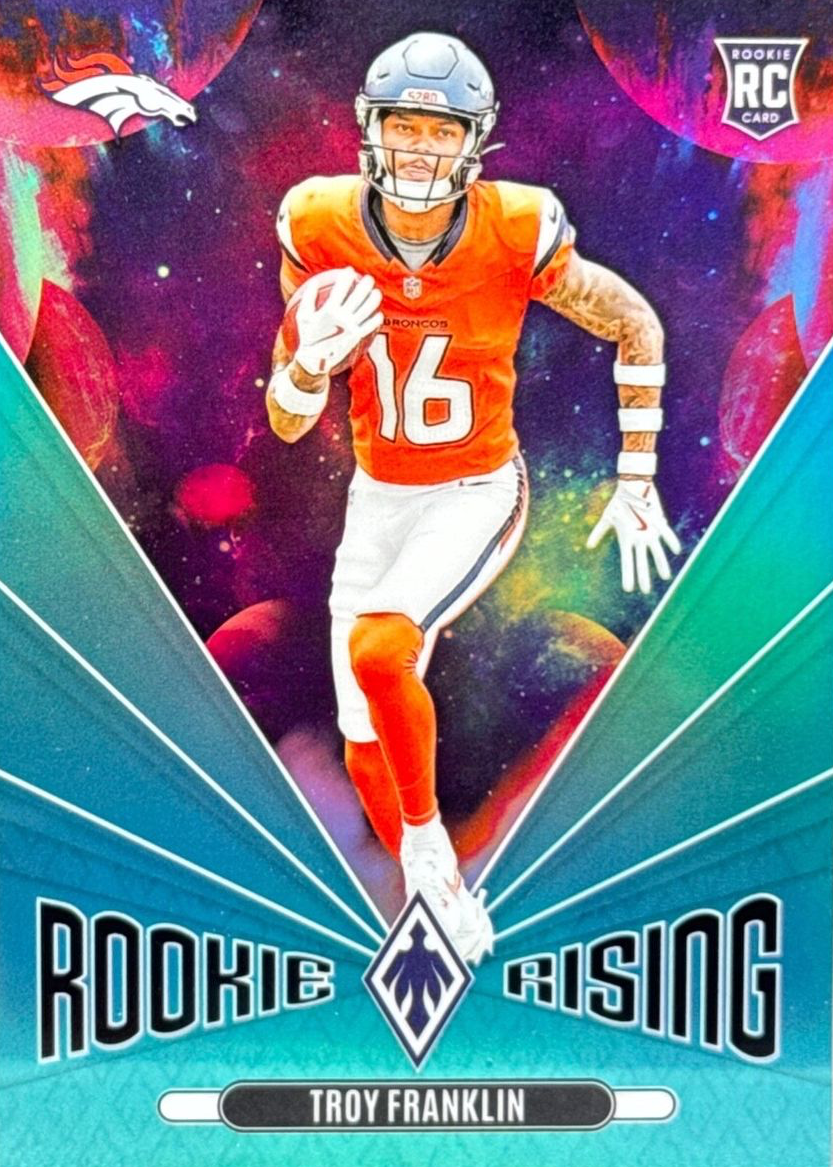 Troy Franklin 2024 Phoenix #RR-TFN Rookie Rising - Teal /40 Price Guide ...