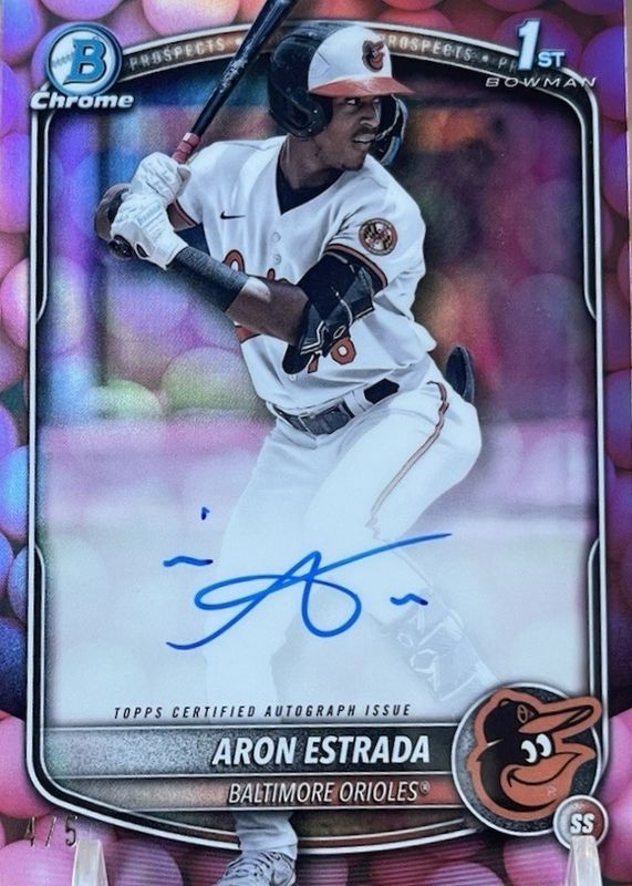 2025 Bowman #CPA-AES Chrome Prospect Auto - Gumball Refractor /5 (1st)
