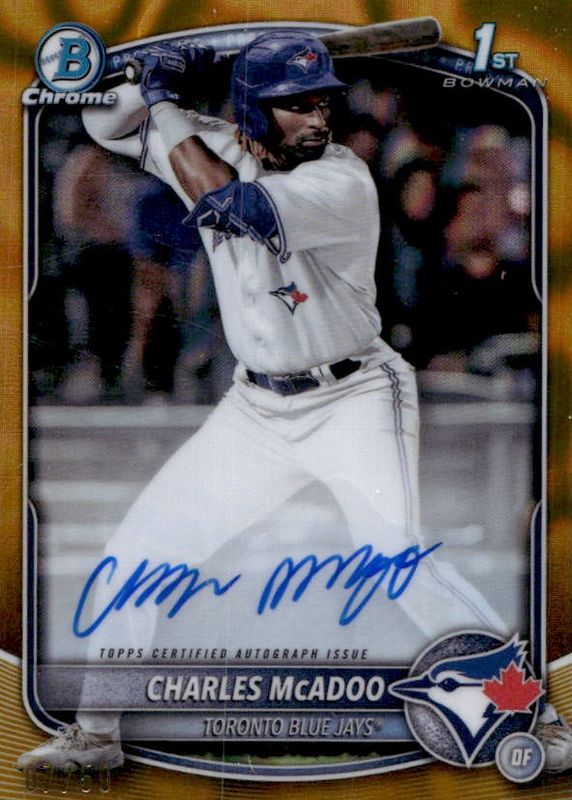 2025 Bowman #CPA-CMA Chrome Prospect Auto - Gold Lava Refractor /50 (1st)