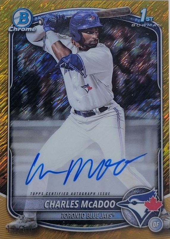 2025 Bowman #CPA-CMA Chrome Prospect Auto - Gold Shimmer Refractor /50 (1st)