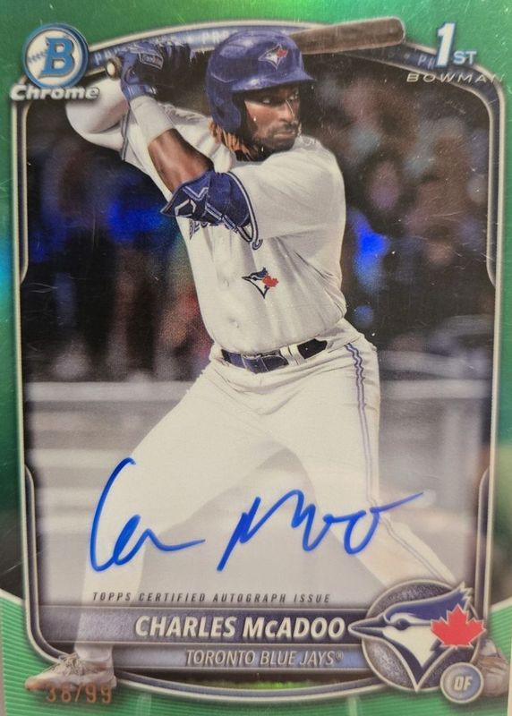 2025 Bowman #CPA-CMA Chrome Prospect Auto - Green Refractor /99 (1st)