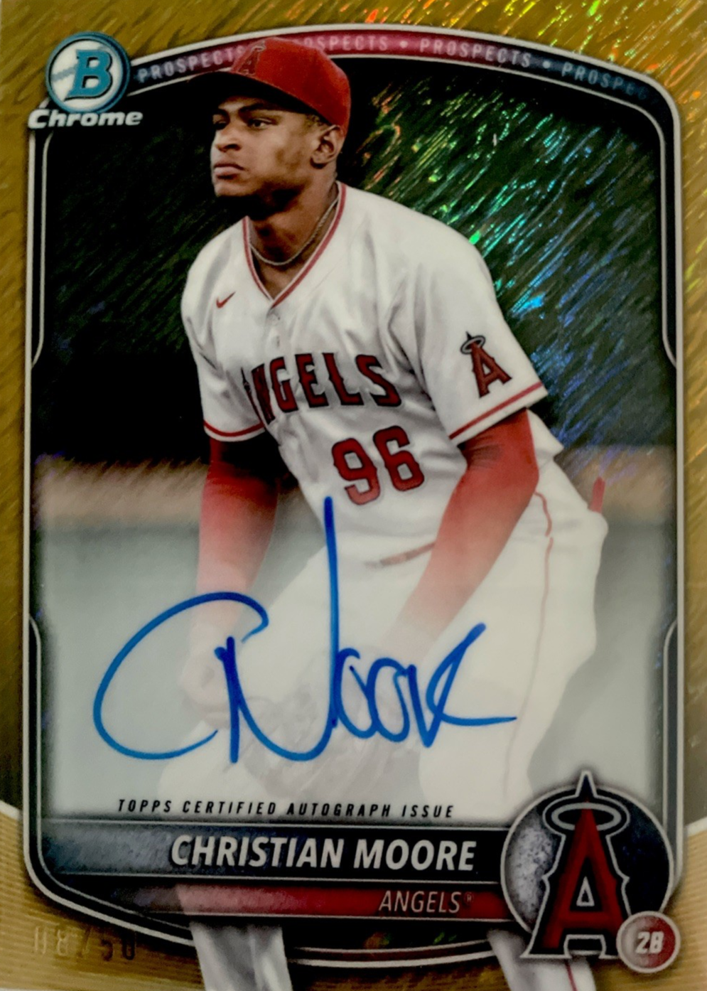 Christian Moore 2025 Bowman #CPA-CMO Chrome Prospect Auto