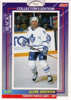 1993 Score Black's Toronto Maple Leafs Pop-Ups #3 Base