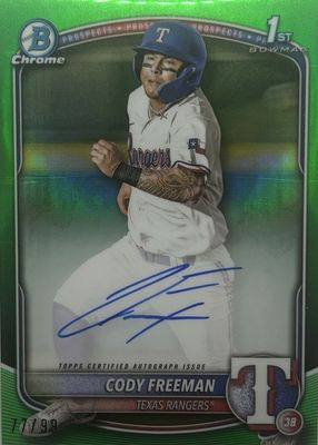 Cody Freeman 2025 Bowman #CPA-CFR Chrome Prospect Auto
