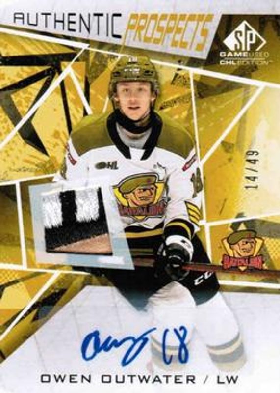 2021 SP Game Used CHL #43 Autographs Patch Gold /25