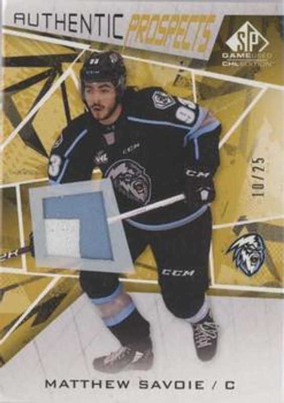 2021 SP Game Used CHL #A-2 Memorabilia Gold Achievement /25