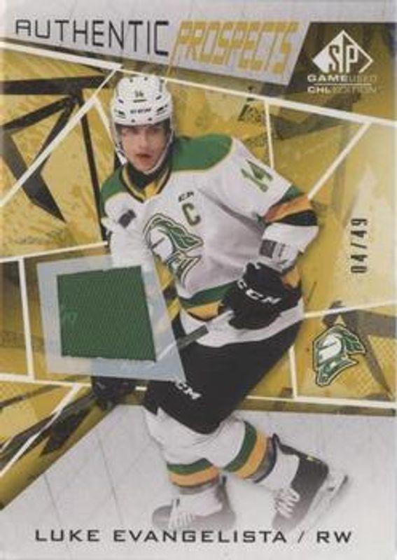 2021 SP Game Used CHL #41 Memorabilia Gold /49