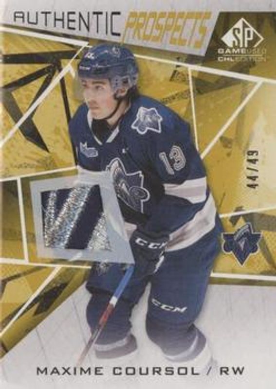 2021 SP Game Used CHL #16 Memorabilia Gold /49
