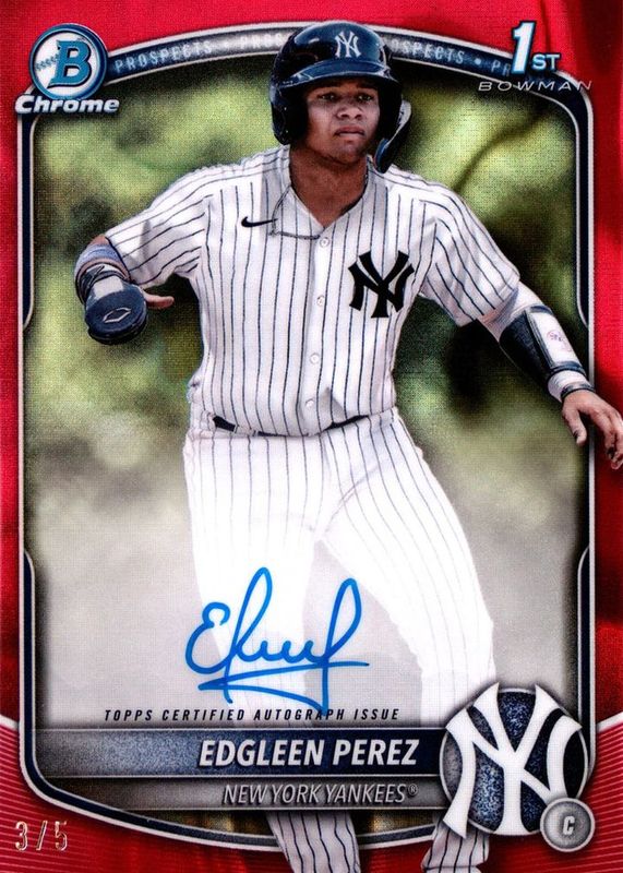 2025 Bowman #CPA-EPZ Chrome Prospect Auto - Red Lava Refractor /5 (1st)