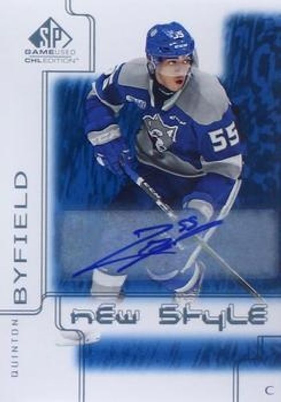 2019 SP Game Used CHL #NS-QB 2000 New Style Tribute Blue Autographs