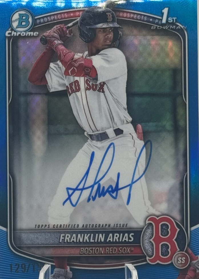 Franklin Arias 2025 Bowman #CPA-FA Chrome Prospect Auto - Blue