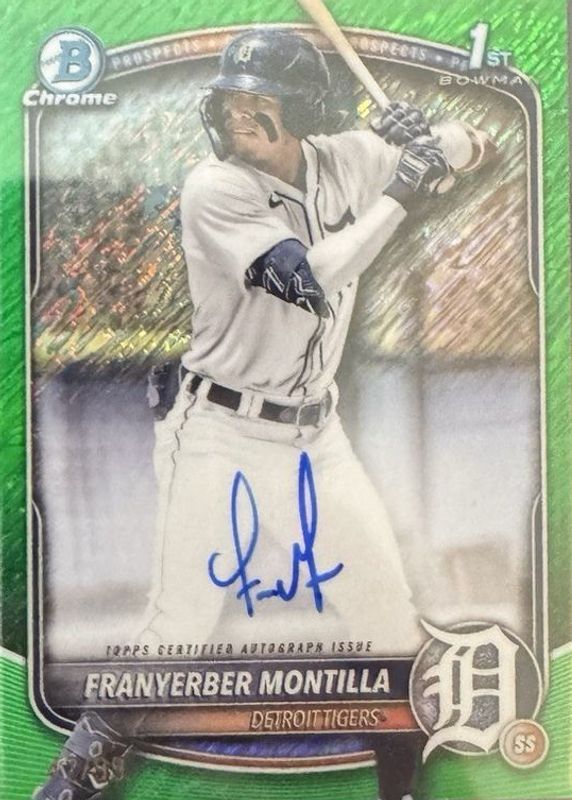 2025 Bowman #CPA-FM Chrome Prospect Auto - Green Shimmer Refractor /99 (1st)