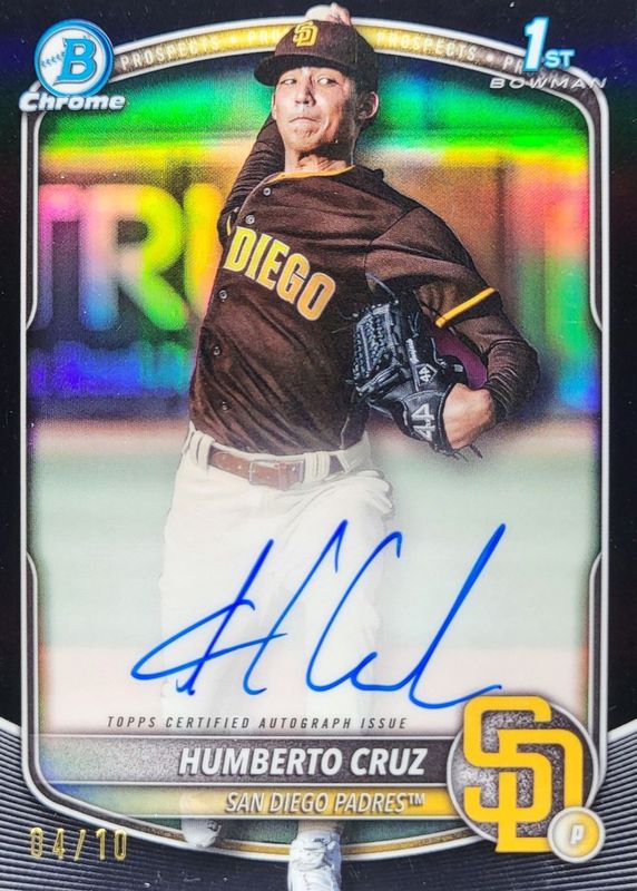 2025 Bowman #CPA-HC Chrome Prospect Auto - Black Refractor /10 (1st)