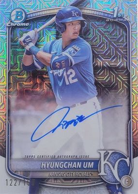 Topps - 150枚限定 2025 Bowman Hyungchan Um 直筆サインカード Hyungchan Um 2025 Bowman #CPA-HU Chrome Prospect Auto - Blue