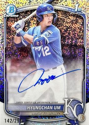 Topps - 100枚限定 2025 Bowman Hyungchan Um 直筆サインカード Hyungchan Um 2025 Bowman #CPA-HU Chrome Prospect Auto - Gold