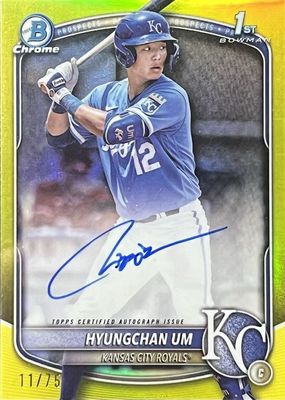 Hyungchan Um 2025 Bowman #CPA-HU Chrome Prospect Auto - Blue