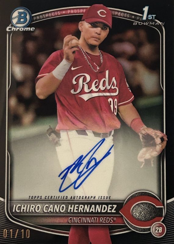 2025 Bowman #CPA-IC Chrome Prospect Auto - Black Refractor /10 (1st)