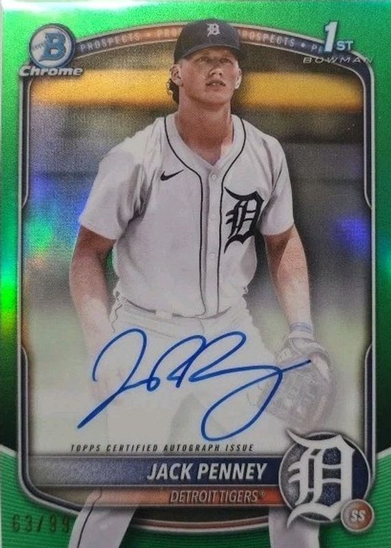 2025 Bowman #CPA-JPY Chrome Prospect Auto - Green Refractor /99 (1st)
