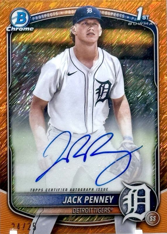 2025 Bowman #CPA-JPY Chrome Prospect Auto - Orange Shimmer Refractor /25 (1st)
