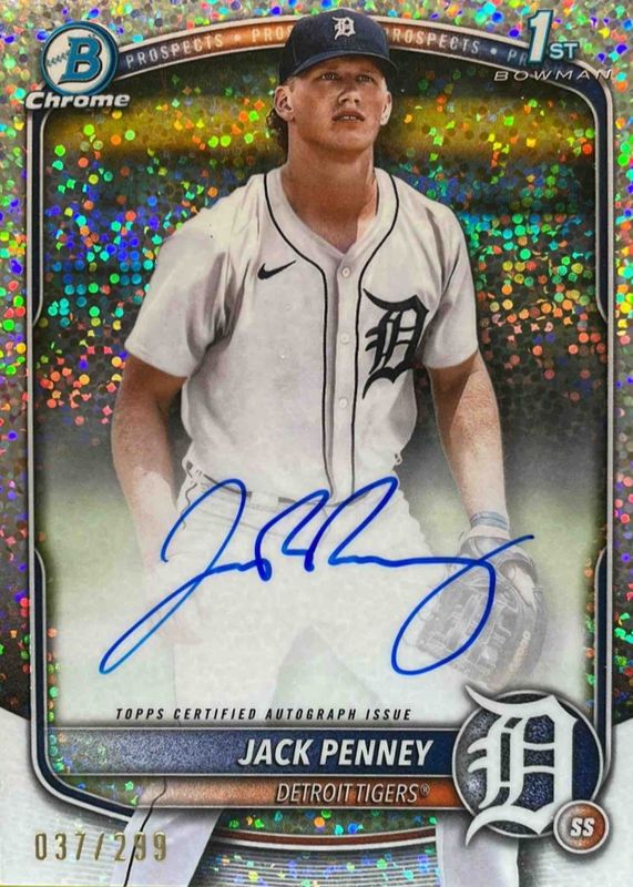 2025 Bowman #CPA-JPY Chrome Prospect Auto - Speckle Refractor /299 (1st)