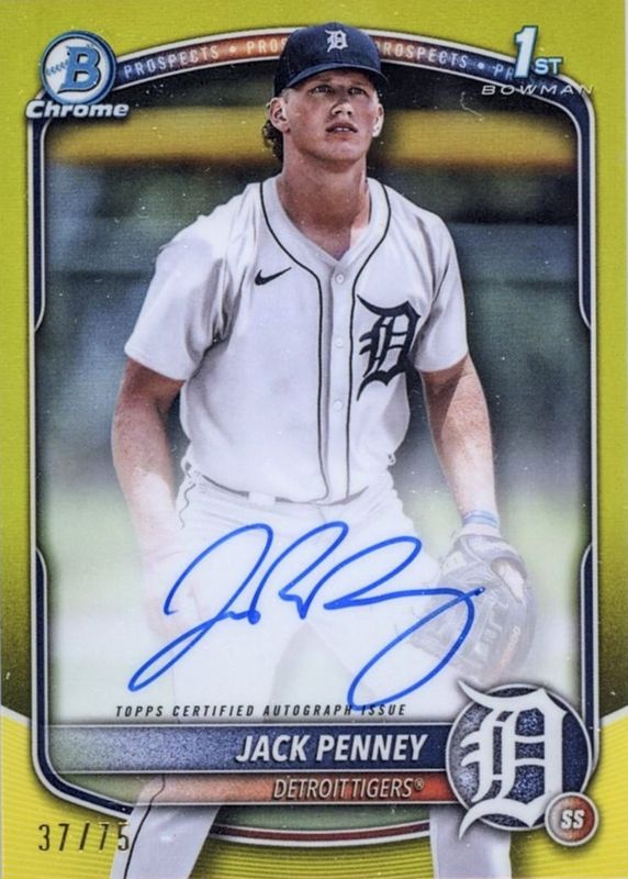 2025 Bowman #CPA-JPY Chrome Prospect Auto - Yellow Refractor /75 (1st)