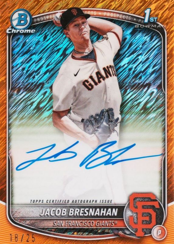 2025 Bowman #CPA-JBR Chrome Prospect Auto - Orange Shimmer Refractor /25 (1st)