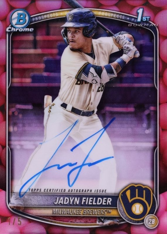 2025 Bowman #CPA-JF Chrome Prospect Auto - Gumball Refractor /5 (1st)