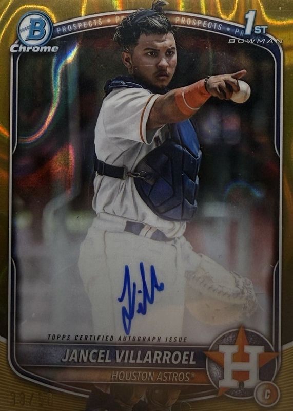 2025 Bowman #CPA-JV Chrome Prospect Auto - Gold Refractor /50 (1st)