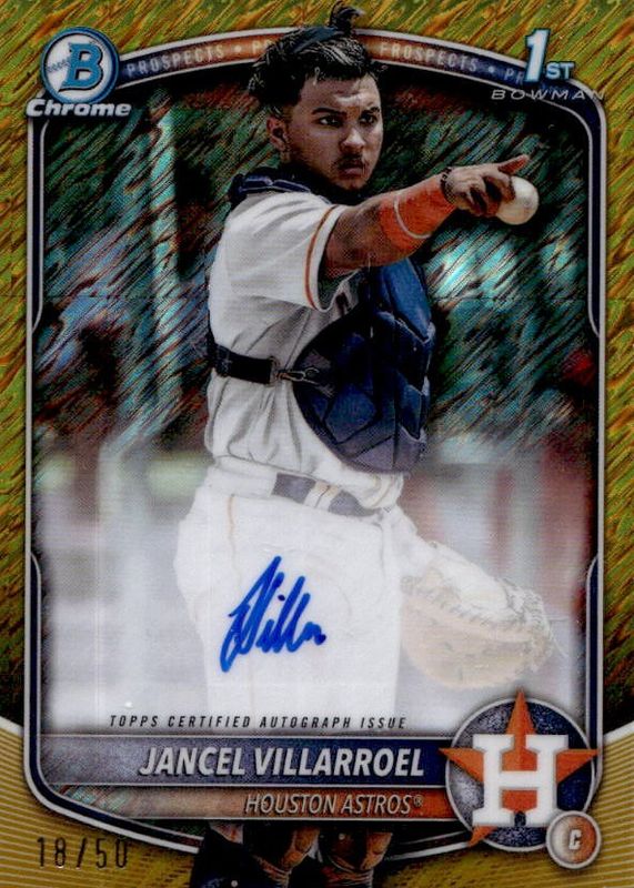 2025 Bowman #CPA-JV Chrome Prospect Auto - Gold Shimmer Refractor /50 (1st)