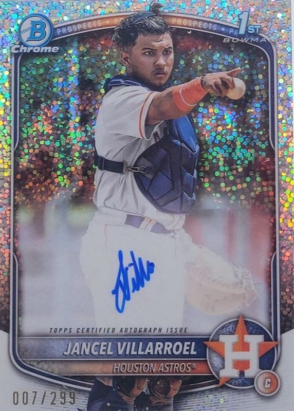 Jancel Villarroel 2025 Bowman #CPA-JV Chrome Prospect Auto - Speckle Refractor /299 (1st) RAW