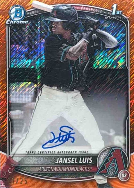 2025 Bowman #CPA-JLU Chrome Prospect Auto - Orange Shimmer Refractor /25 (1st)
