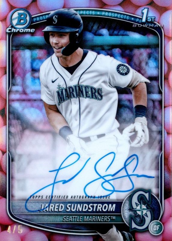 2025 Bowman #CPA-JSU Chrome Prospect Auto - Gumball Refractor /5 (1st)