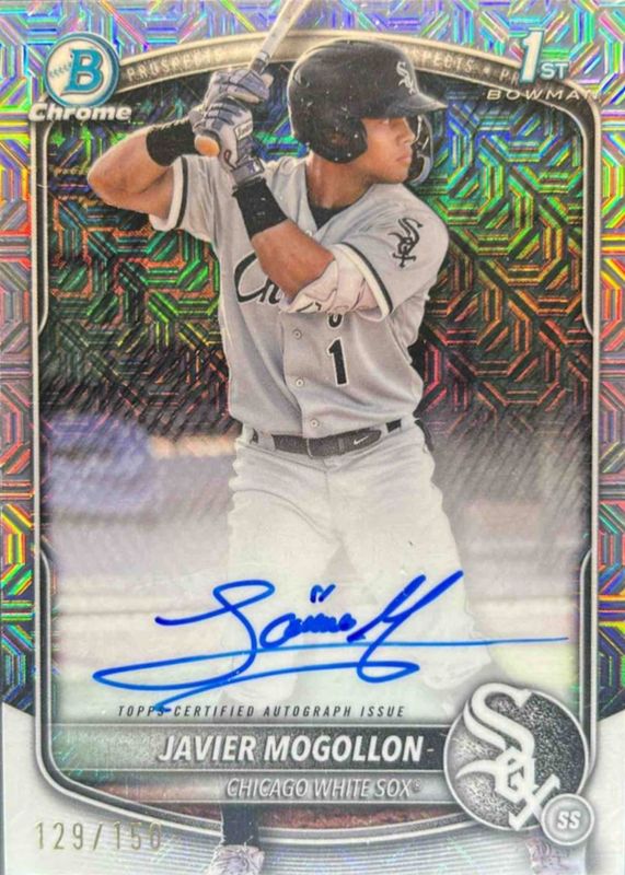 Javier Mogollon 2025 Bowman #CPA-JMO Chrome Prospect Auto - HTA Choice Refractor /150 (1st) RAW