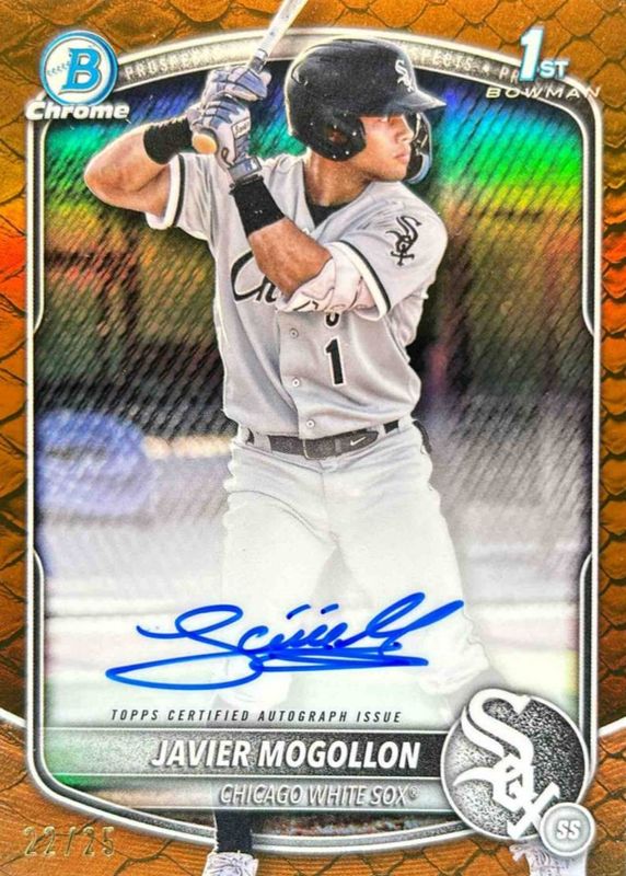 2025 Bowman #CPA-JMO Chrome Prospect Auto - Reptilian Orange Refractor /25 (1st)