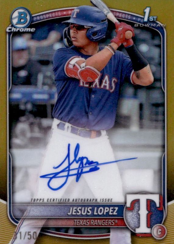2025 Bowman #CPA-JLO Chrome Prospect Auto - Gold Refractor /50 (1st)
