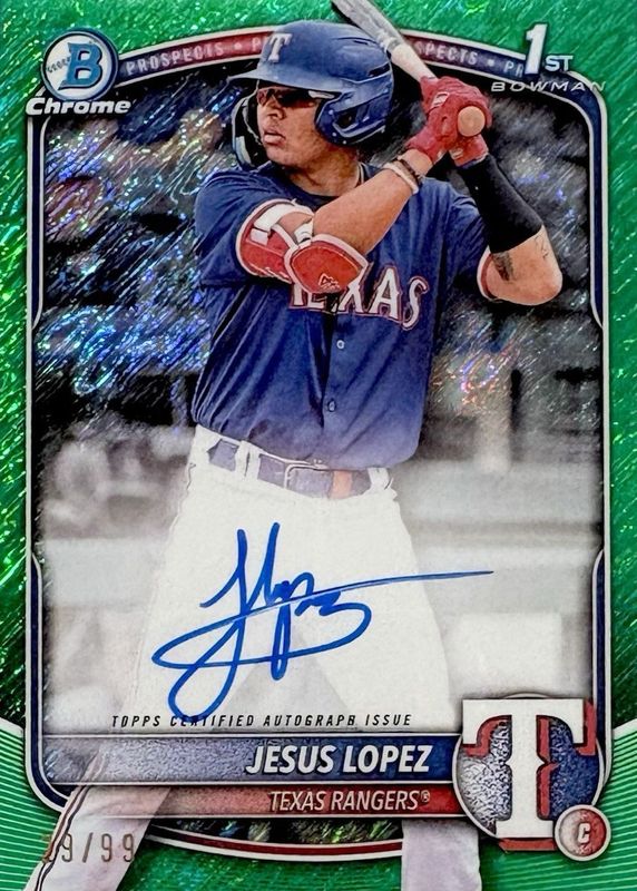 2025 Bowman #CPA-JLO Chrome Prospect Auto - Green Shimmer Refractor /99 (1st)