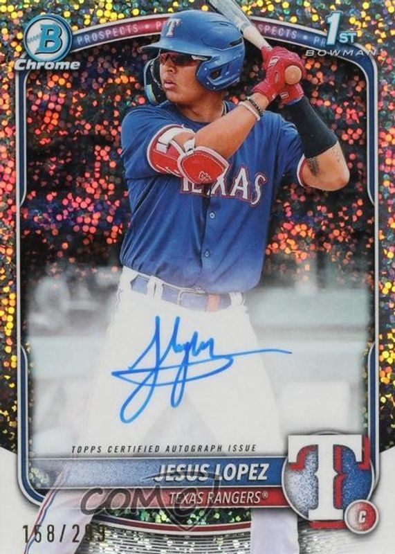 Jesus Lopez 2025 Bowman #CPA-JLO Chrome Prospect Auto - Speckle Refractor /299 (1st) RAW