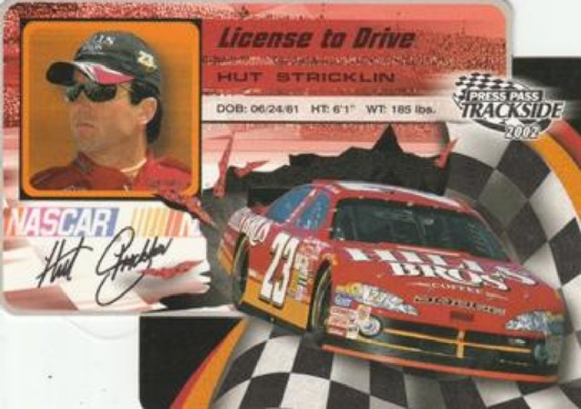 2002 Press Pass Trackside #LDP-33 License to Drive Die Cuts