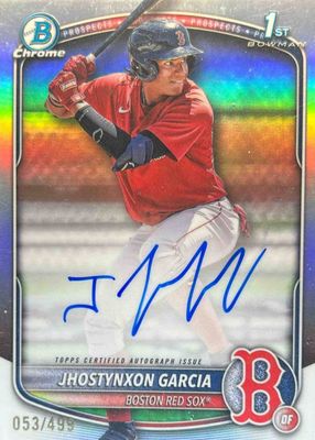 Jhostynxon Garcia 2025 Bowman #CPA-JGA Chrome Prospect Auto