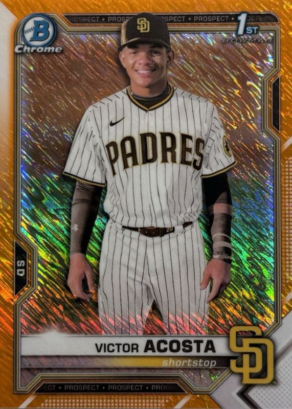 2021 Bowman Chrome #BCP-151 Prospects - Orange Shimmer Refractor /25 (1st)