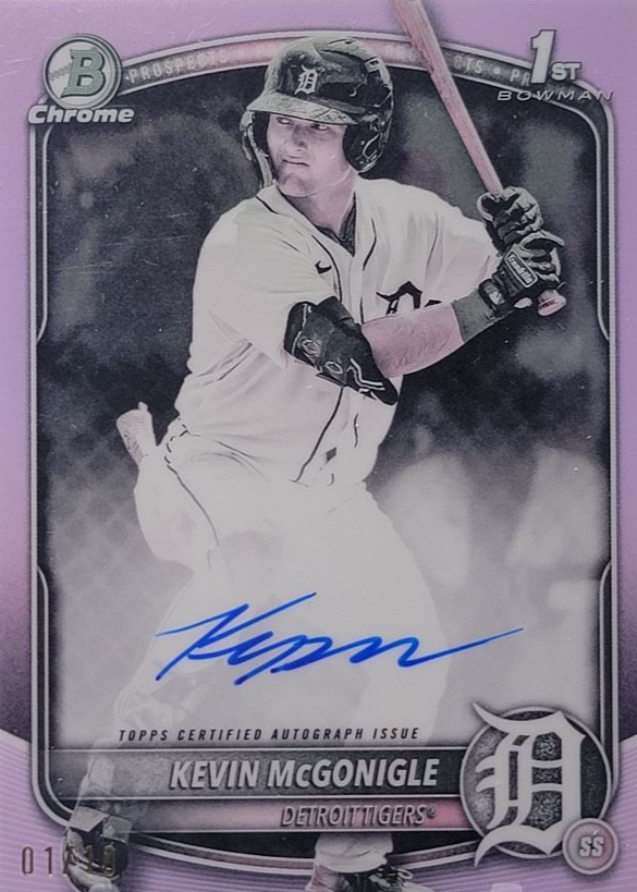 Kevin McGonigle 2025 Bowman #CPA-KM Chrome Prospect Auto - Pearl 