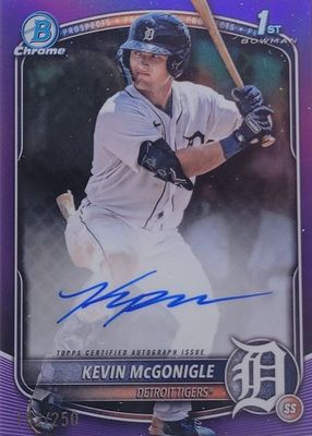 2025 Bowman #CPA-KM Chrome Prospect Auto - Purple Refractor /250 (1st)