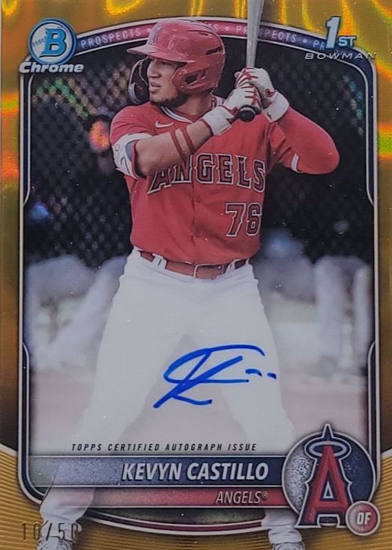 2025 Bowman #CPA-KC Chrome Prospect Auto - Gold Lava Refractor /50 (1st)