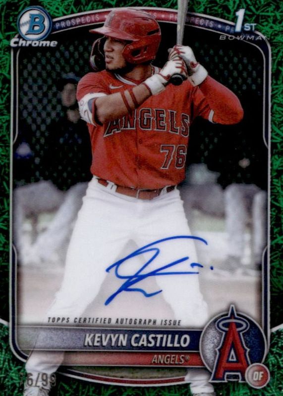 2025 Bowman #CPA-KC Chrome Prospect Auto - Green Grass Refractor /99 (1st)