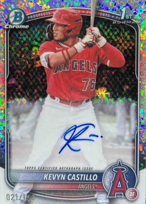 Kevyn Castillo 2025 Bowman #CPA-KC Chrome Prospect Auto - Mini Diamond Refractor /100 (1st) RAW